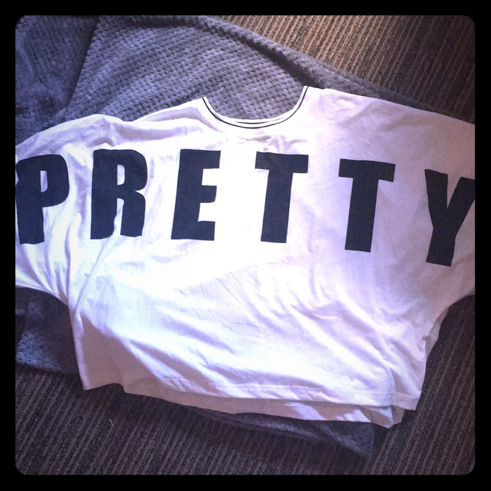 Crop 3/4 sleeve T-shirt